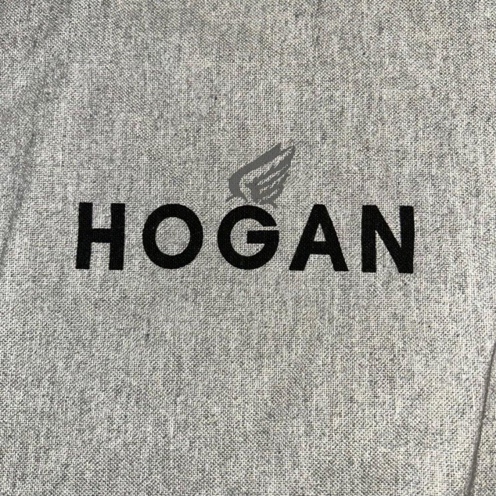 Hogan Gray Black Designer Draw String Cotton Dust… - image 2